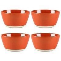 Colour Me Happy Set of 4 Cereal Bowl 13.5cm Orange