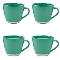 Colour Me Happy Set of 4 Green Mug