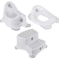 Keeeper White Stars Baby Potty toilet Seat & Double Step Stool
