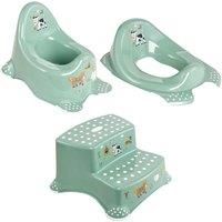 Keeeper Green Funny Farm Baby Potty toilet Seat & Double Step Stool