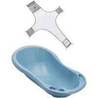 Keeeper Blue Baby Bath 84Cm with Plug & Baby Bath Net, Multi