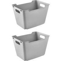 Keeeper Storage Box 20L Textured Surface Grey - Set Of 2