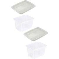 Keeeper Set Of 2 Storage Box 45 Litre With Lid Turn Around Stacking System