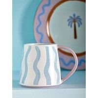 Eleanor Bowmer Electric Coast Set Of 2 Blue Wave Mugs