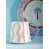 Eleanor Bowmer Electric Coast Set Of 2 Pink Wave Mugs